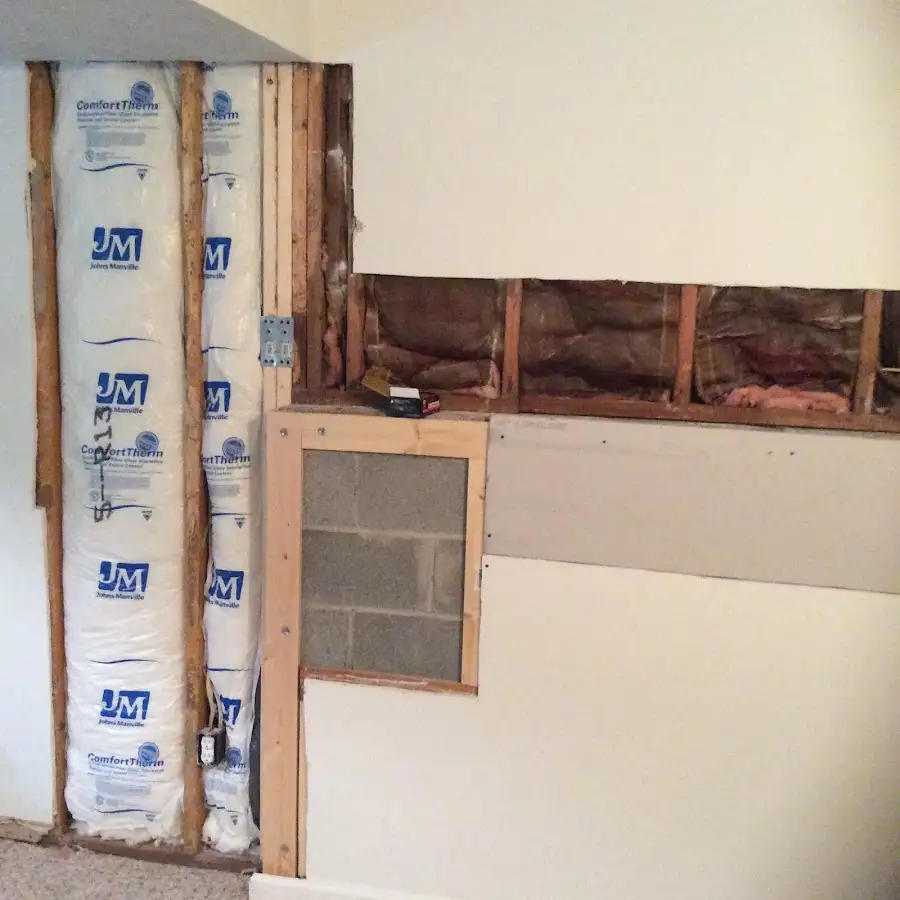 Wall insulation replacement during Structural Drying in Brookline